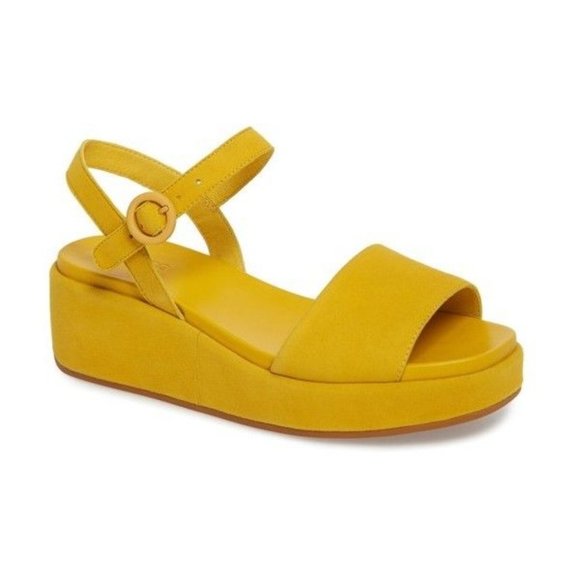 Camper Shoes - SALE Yellow Camper Platform Sandals 6.5/ 6